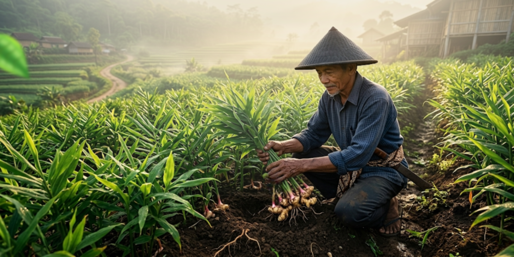 petani jahe lokal Indonesia
